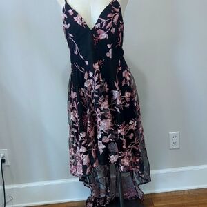 Floral Black and Pink Dress